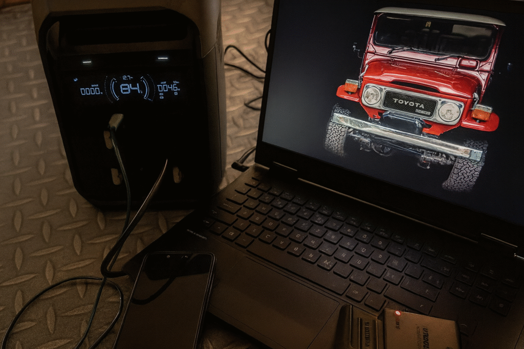 Easy Vanlife Writer Power Setup: charging creator tools.